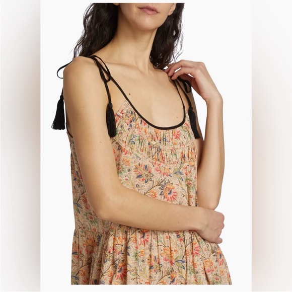 THE GREAT. The Breeze Floral Midi Dress with Pockets - Picture 3 of 13